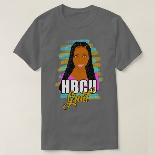 HBCU Grad Long Braids T-Shirt (Design vorne)