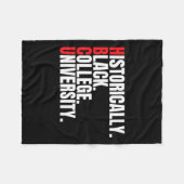 Hbcu Historisch Schwarze Uni und Universitätsleute Fleecedecke (Vorderseite (Horizontal))