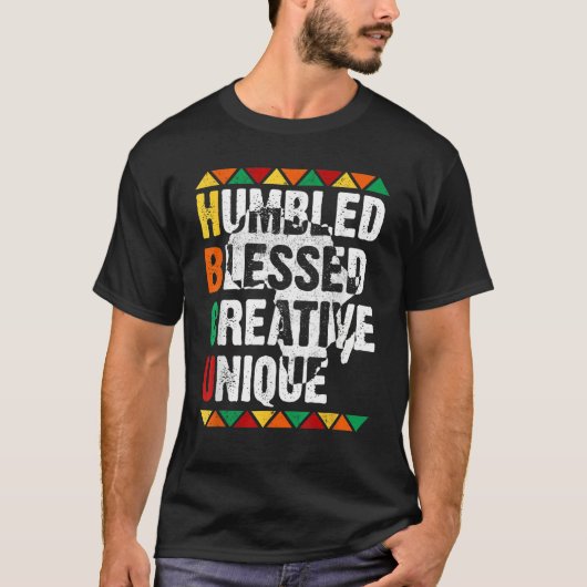 HBCU Humbled Blessed Creative Unique T-Shirt Histo (Vorderseite)
