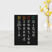 Hbcu Humbled Gesegnetes Creative Unique Hbcu Lehre Karte (Gelbe Blume)