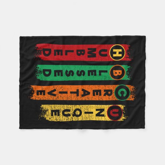 Hbcu Humbled Selige, einzigartige Schwarze Uni Fleecedecke (Vorderseite (Horizontal))