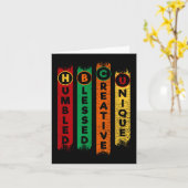 Hbcu Humbled Selige, einzigartige Schwarze Uni Karte (Gelbe Blume)