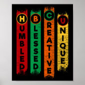 Hbcu Humbled Selige, einzigartige Schwarze Uni Poster (Vorne)