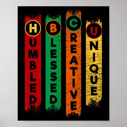 Hbcu Humbled Selige, einzigartige Schwarze Uni Poster (Vorne)