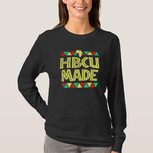 Hbcu Made Afro Black T-Shirt (Vorderseite)