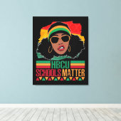 HBCU Schulen Materie Vintag Leinwanddruck (Insitu (Holzboden))