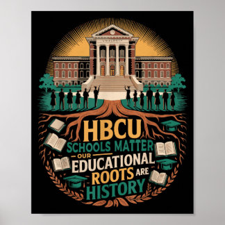 HBCU Schwarze Hochschule Schule Afroamerikanischer Poster