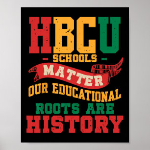 HBCU Schwarze Hochschule Schulprobleme Afroamerika Poster