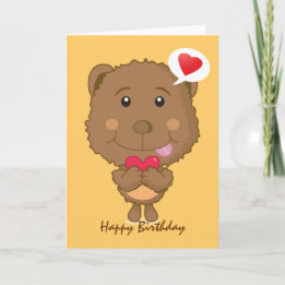 HBD-Bär-Karte Feiertagskarte