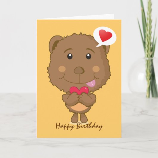 HBD-Bärenkarte Feiertagskarte (Vorderseite)