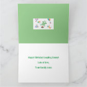 HBD Frog Lily Pad Cake Balloons hat Design Karte (Innenseite)