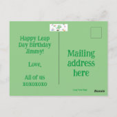 HBD Frog Lily Pad Cake Balloons hat Design Postkarte (Rückseite)