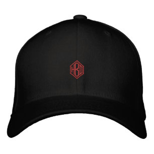 HBD Front- und Rückseite bedruckte schwarze Flexfi Bestickte Baseballkappe