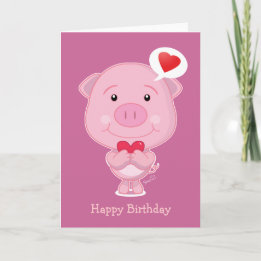HBD-Pig-Karte Feiertagskarte