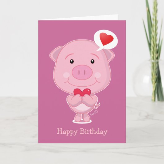 HBD-Schweinekarten Feiertagskarte (Vorderseite)