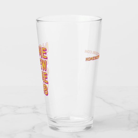 HBGC Pint Glass - Gelb / Lila Logo Glas (Links)