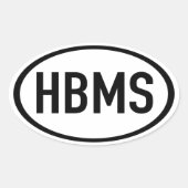 HBMS-Aufkleber Ovaler Aufkleber (Vorderseite)