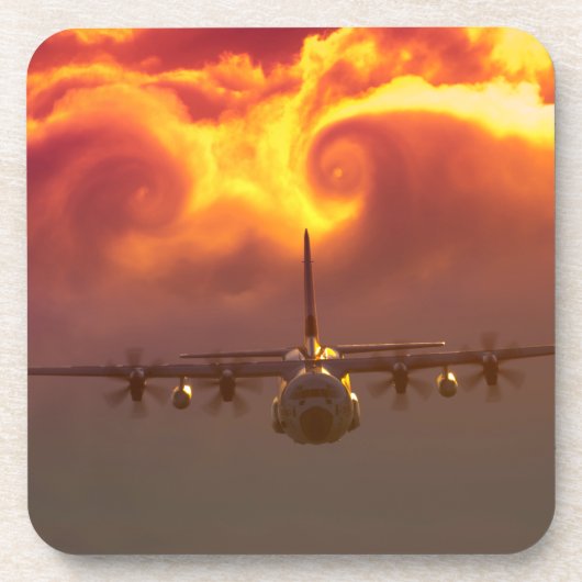 HC-130 HERCULES GETRÄNKEUNTERSETZER (Vorderseite)