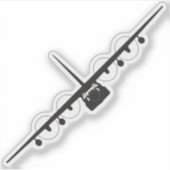 HC-130J Spooky Front View Silhouette Aufkleber (Vorderseite)