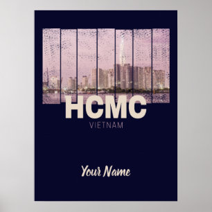 HCMC Saigon (Ho-Chi-Minh-Stadt) Skyline Vietnam Poster