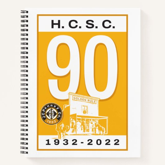 HCSC 90th, Hard Cover 8 1/2 x 11 Lined Notebook Notizblock (Vorderseite)