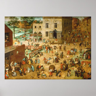 HD Childrens Games 1560 von Pieter Bruegel, dem El Poster