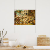 HD Childrens Games 1560 von Pieter Bruegel, dem El Poster (Küche)