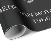 HD Motorrad Vtwin Shovelhead Motor Zeichnend Fahrr Geschenkpapier (Rolleneckpunkt)