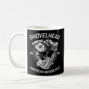 Hd Motorrad Vtwin Shovelhead Motor Zeichnend Fahrr Kaffeetasse