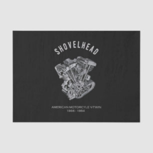 HD Motorrad Vtwin Shovelhead Motor Zeichnend Fahrr Seidenpapier