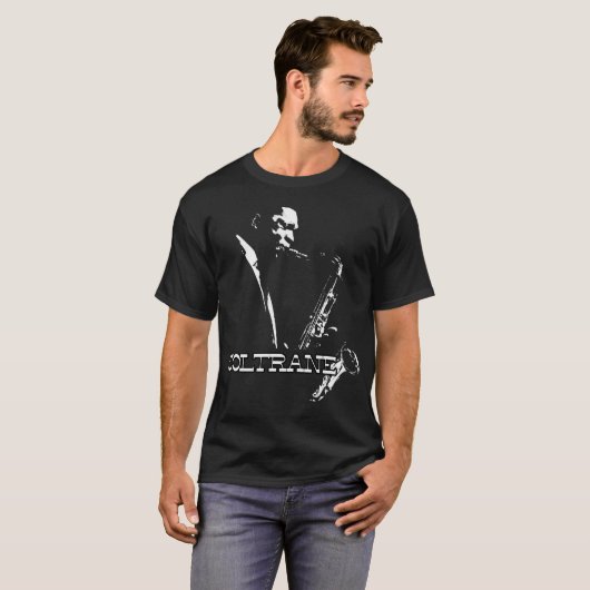 Hd Trane - John Coltrane - Bampw Schlicht Design T-Shirt (Vorne ganz)