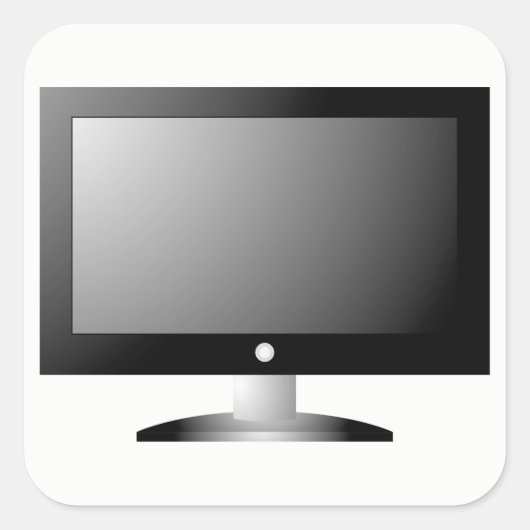 HD-TV QUADRATISCHER AUFKLEBER (Vorderseite)