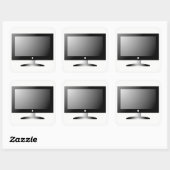HD-TV QUADRATISCHER AUFKLEBER (Blatt)