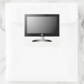 HD-TV QUADRATISCHER AUFKLEBER (Tasche)