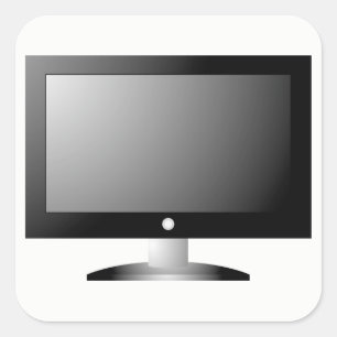 HD-TV QUADRATISCHER AUFKLEBER