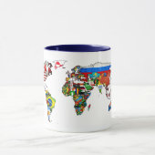 HD Welt kennzeichnet Tasse (Zentrum)