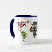 HD Welt kennzeichnet Tasse (Vorderseite Links)