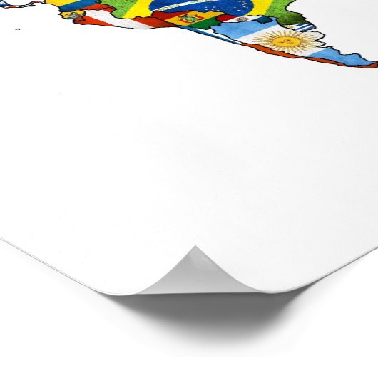 HD World Flags Karte Poster (Ecke)