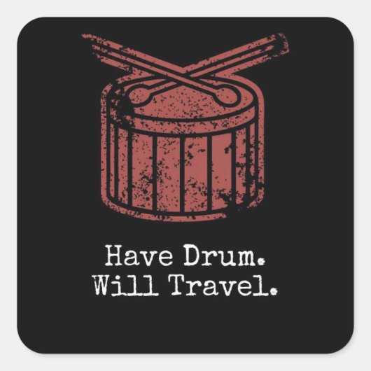 HD. WT-Sticker - Schwarz Quadratischer Aufkleber (Vorderseite)