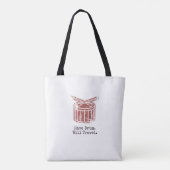 HD. WT Tote Bag - Weiß mit schwarzer Hand Tasche (Rückseite)