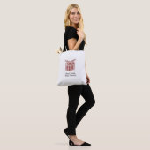 HD. WT Tote Bag - Weiß mit schwarzer Hand Tasche (Am Model)