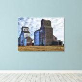 HDR Autumn Prairie Sentinels Stretch Canvas Print Leinwanddruck (Insitu (Holzboden))