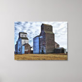 HDR Autumn Prairie Sentinels Stretch Canvas Print Leinwanddruck (Vorderseite)