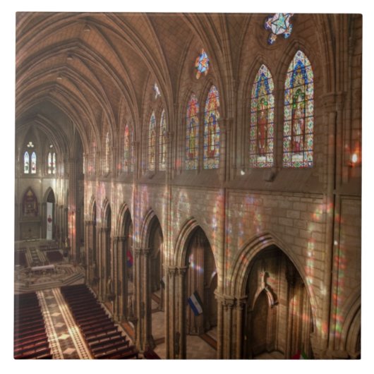 HDR-Bild der Basilika innen, Quito, Ecuador Fliese (Vorderseite)