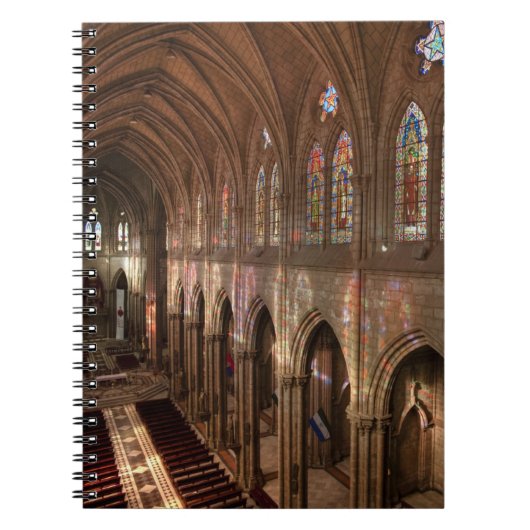 HDR-Bild der Basilika innen, Quito, Ecuador Notizblock (Vorderseite)