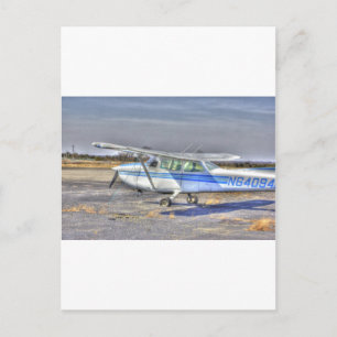 HDR-Müdes-Flugzeug-Räder-Set In Postkarte