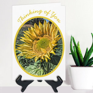 HDR-Sonnenblumen-Foto "Thinking of You"-Vorlage Karte