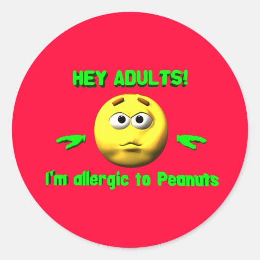 He Adults - Peanut Allergy Stickers (Vorderseite)