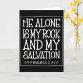He Alone Is My Rock And Salvation Psalm 62_2 Karte (Gelbe Blume)