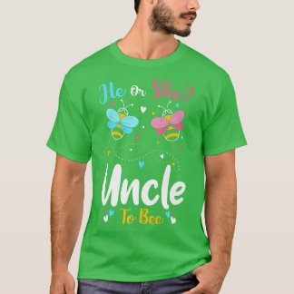 He and She Uncle To Bee Keeper Of The Gender Revea T-Shirt
